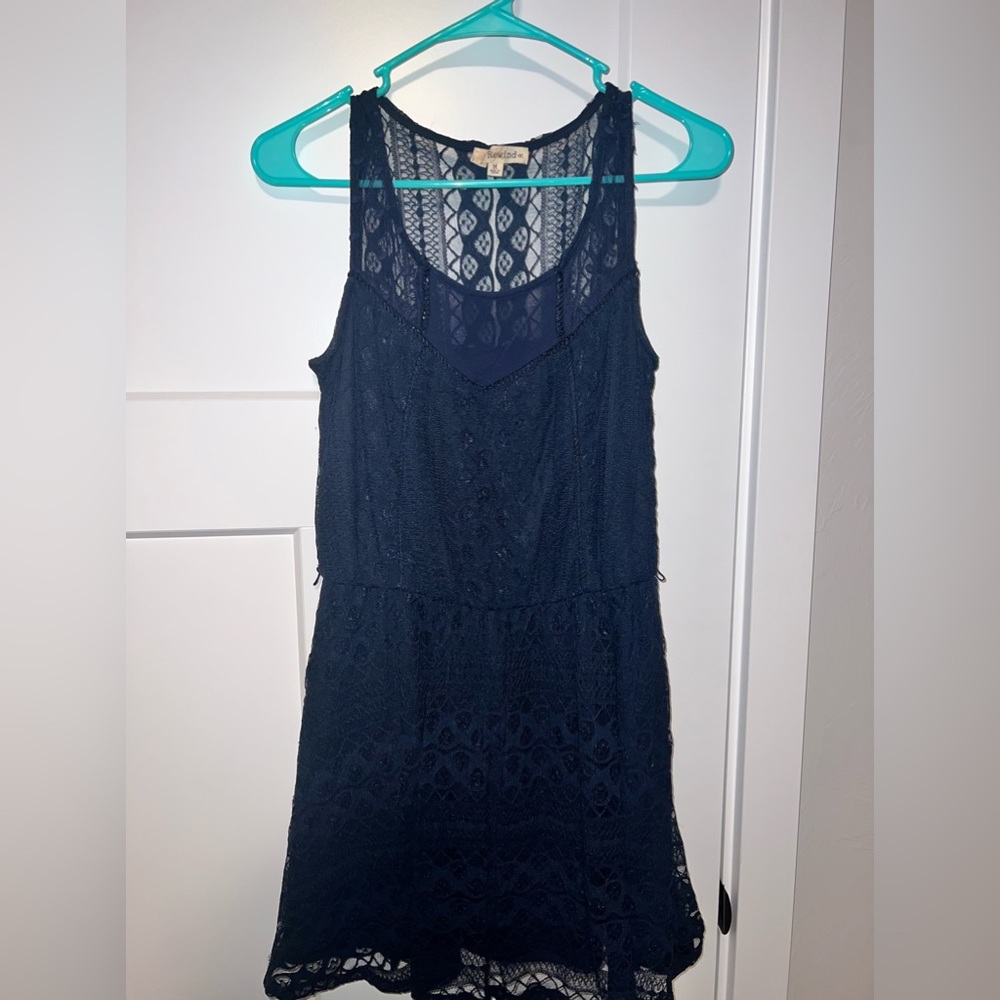 Navy Blue Lace Dress